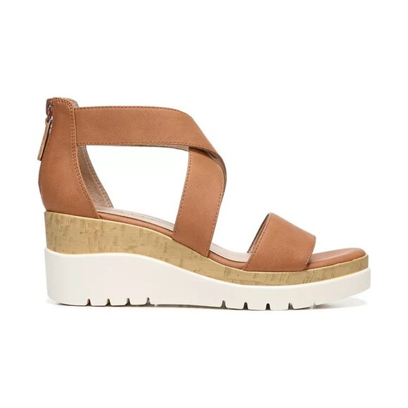 SOUL Naturalizer Goodtimes Wedge Sandal Tan Toffee 8 Wide MSRP $120 - Picture 4 of 4
